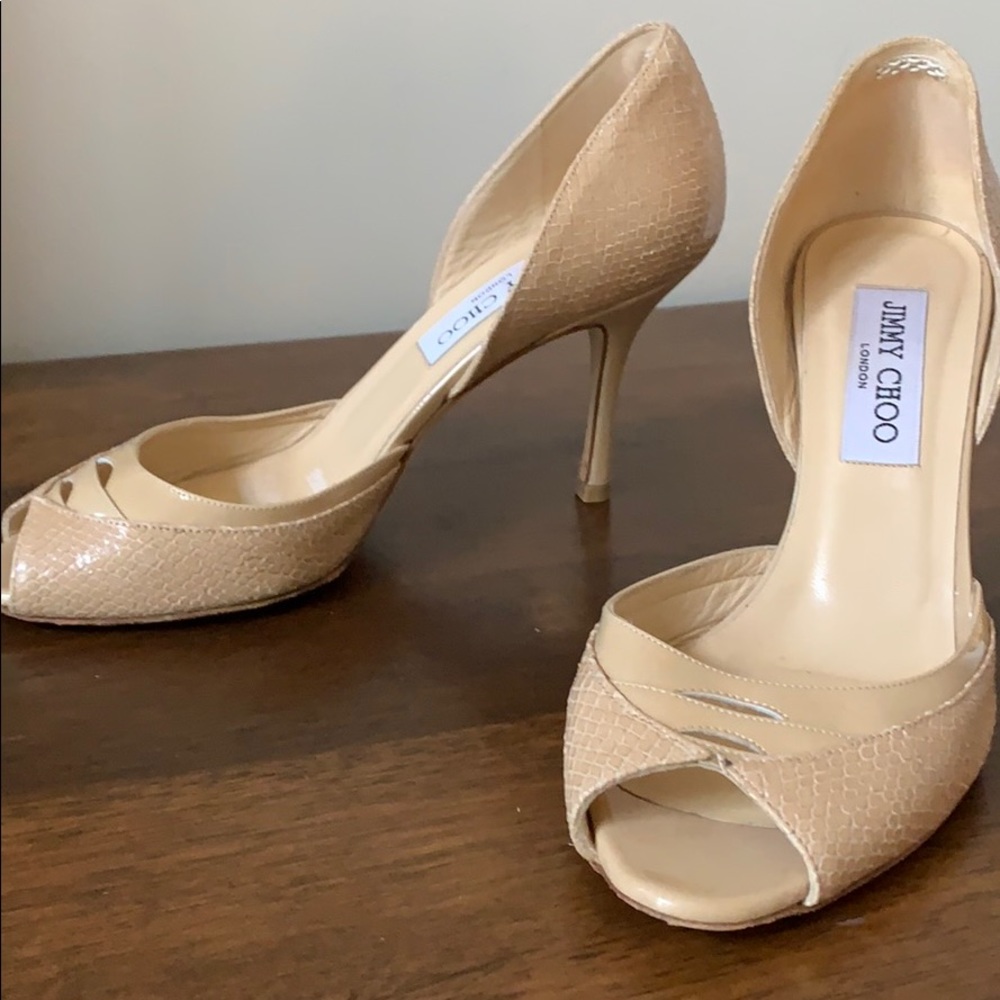Jimmy Choo Snakeskin D’Orsay Pump